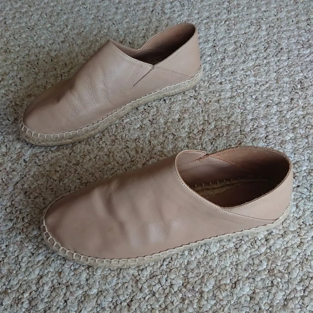 Vince Women's Rachael Leather Espadrille Flats size 8